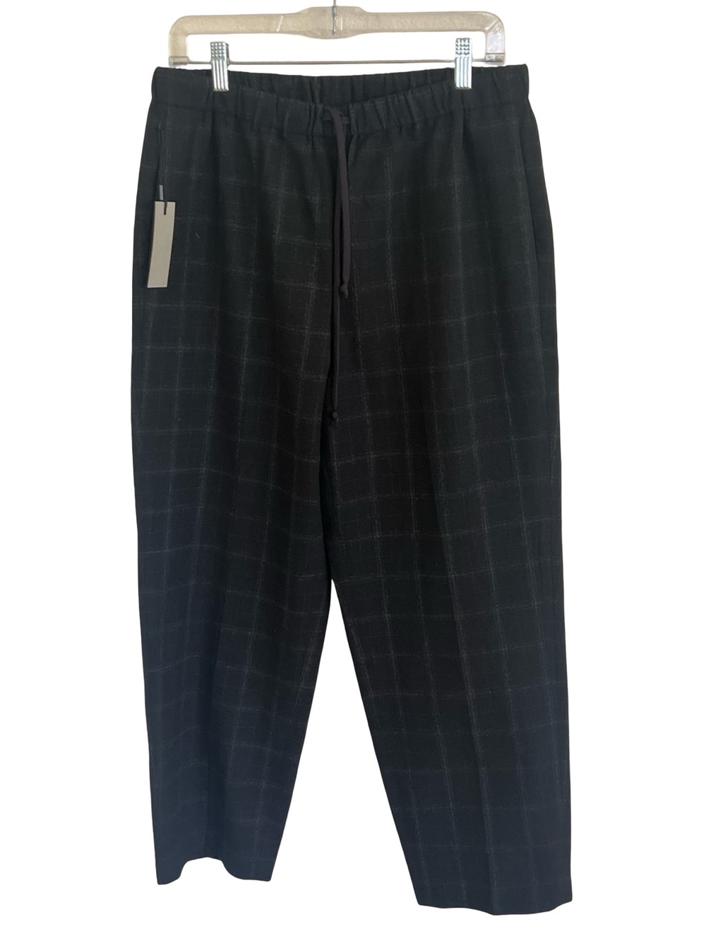 The Group by Babaton Jimmy Pant Trousers in Black Fine Grid NWT Large